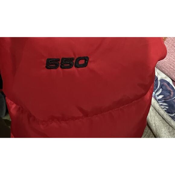 The North Face Red Gotham 550 Down Puffer Faux Fur Hood Jacket Size Small - Picture 10 of 13